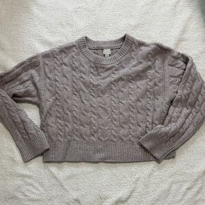 a new day Cable Knit Sweater in Light Brown